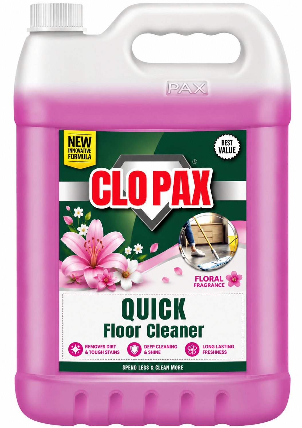 Clopax Quick Floor Surface Cleaner - 5 Ltr Floral